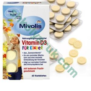 Дієтична добавка D3 жувальна дитяча (60) Mivolis