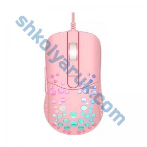 Мишка USB Ігрова WB 905 Weibo pink