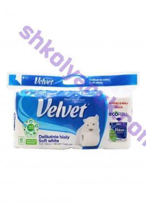 Папір туалетний Velvet Soft (9) 3шари 150в.