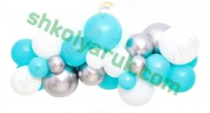 Кульки повітряні Арка 2м (30шт ) бірюзова 33657